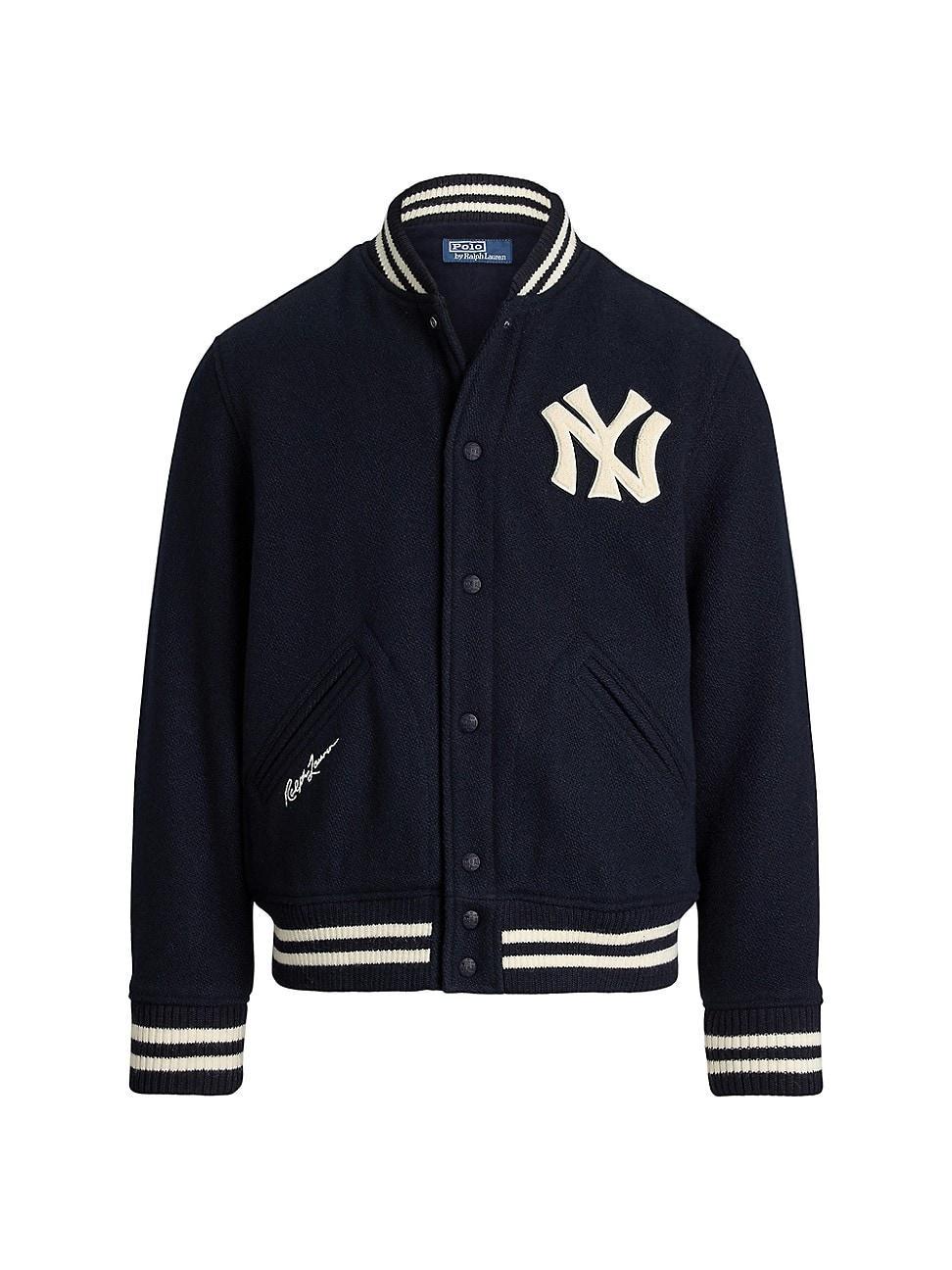 Mens Yankee Wool-Blend Bomber Jacket Product Image