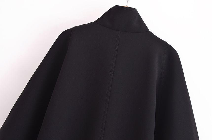 Stand Collar Plain Cape Product Image