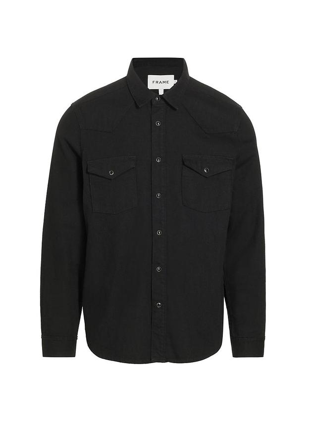 FRAME Western Denim Button-Up Shirt Product Image