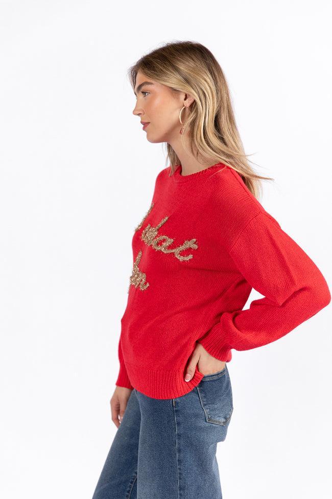 Oh What Fun Red Sweater Product Image