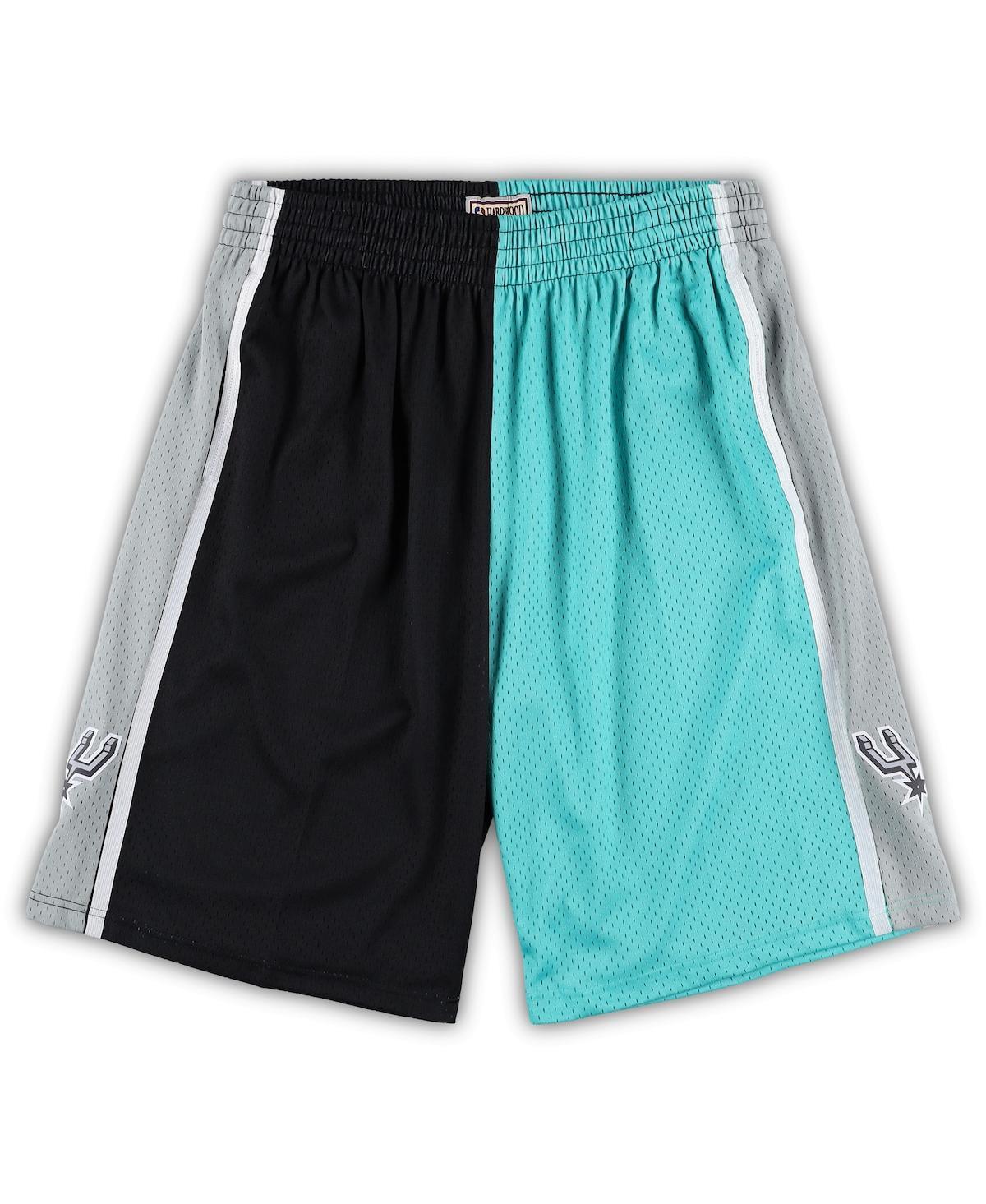 Mens Mitchell & Ness /Teal San Antonio Spurs Big & Tall Hardwood Classics Split Swingman Shorts Product Image