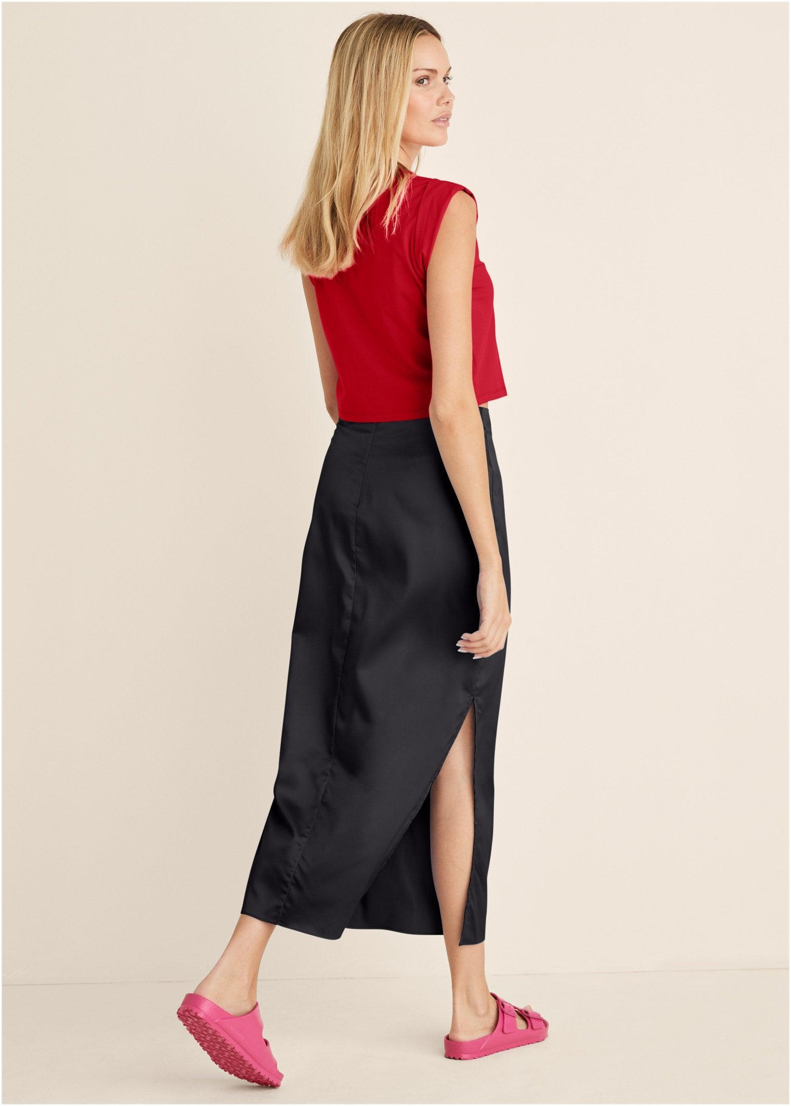 Midi Slip Skirt - Black product image