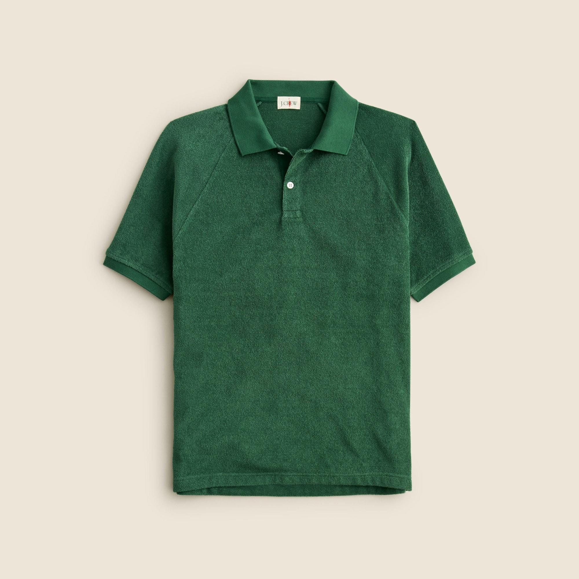 Terry cloth polo shirt Product Image