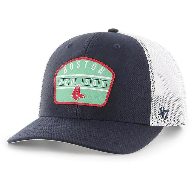 Mens 47 Boston Red Sox Retro Region Patch Trucker Adjustable Hat, Blue Product Image