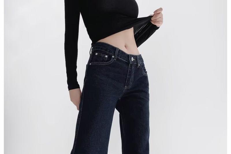 Mid Rise Straight Leg Jeans product image