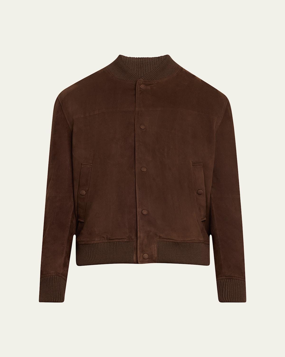 Mens Greg Suede Bomber Jacket Product Image