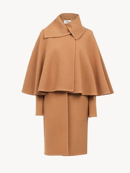 Cape coat in wool & cashmere Product Image