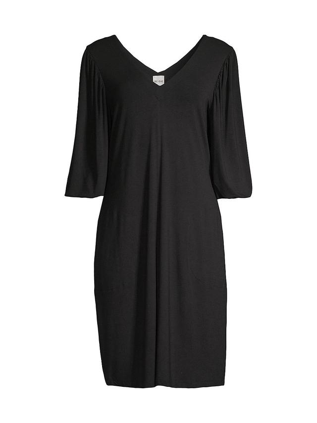 Womens V-Neck Knee-Length Dress Product Image