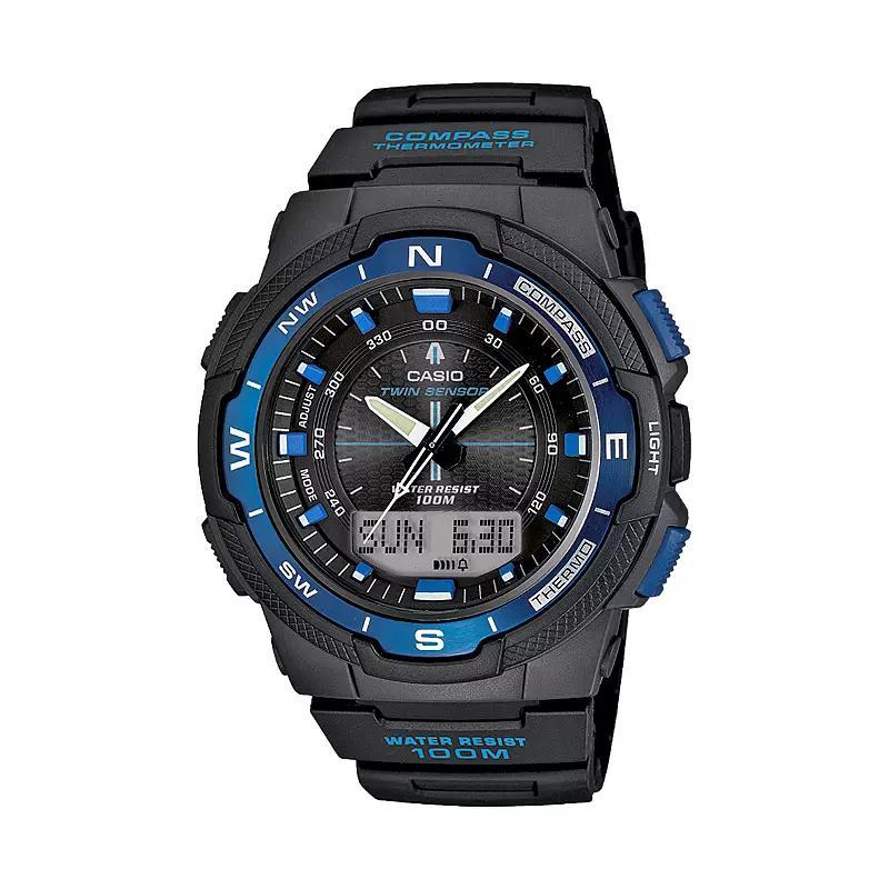 Casio Mens Twin Sensor World Time Analog & Digital Chronograph Watch - SGW500H-2BV, Black Product Image