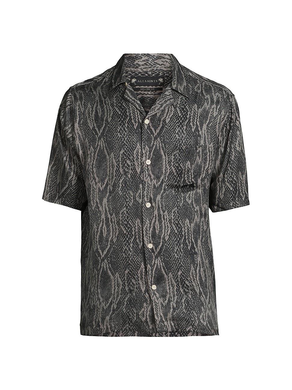 Mens Boomslang Snake Relaxed-Fit Camp Shirt Product Image