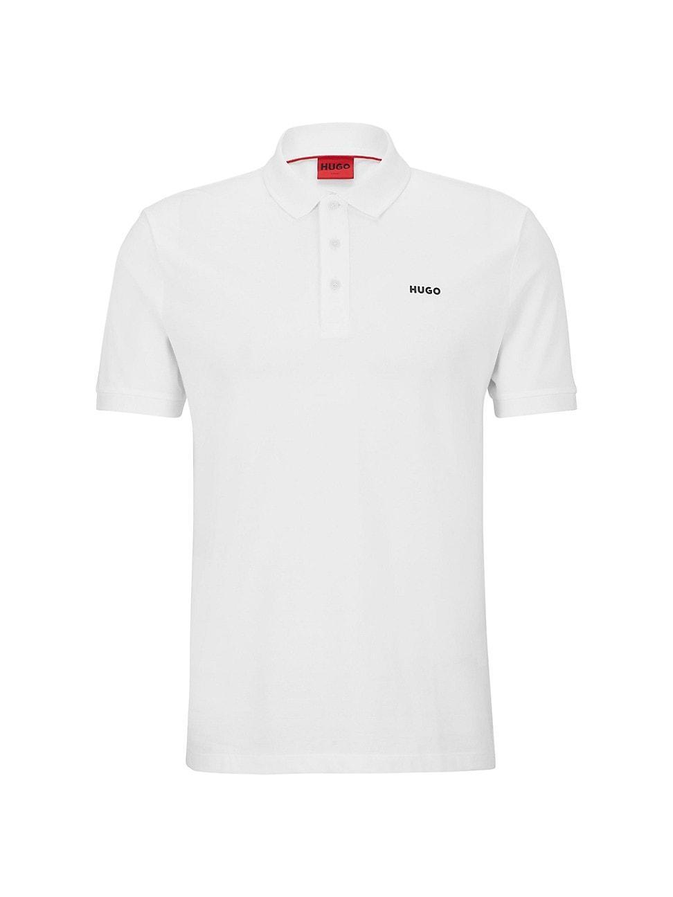 Mens Cotton-Piqu Polo Shirt with Logo Print Product Image