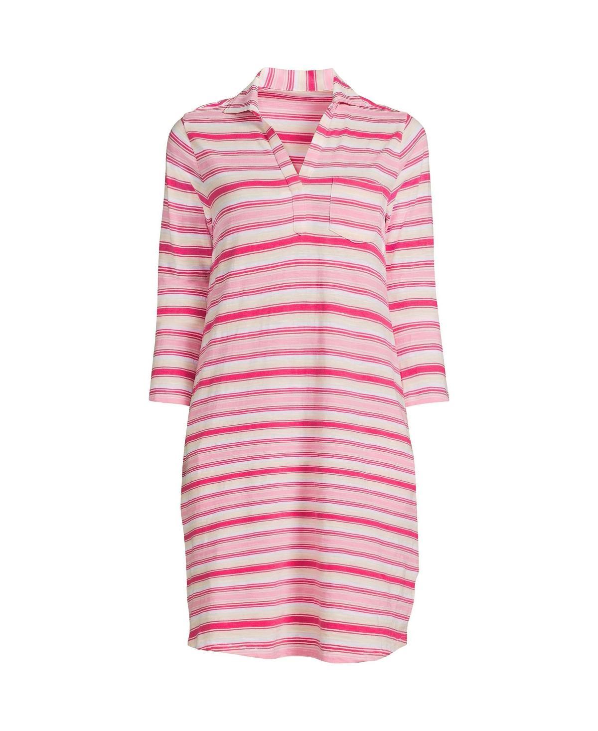 Womens Lands End Cotton Polo Shirtdress Product Image