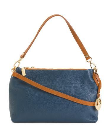 Leather Triple Entry Crossbody for Women Product Image