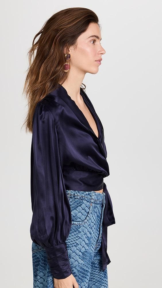 Zimmermann Silk Wrap Blouse | Shopbop Product Image