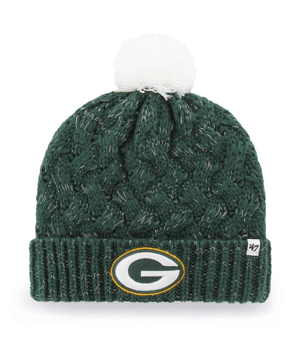 Womens Green Green Bay Packers Fiona Logo Cuffed Knit Hat with Pom Product Image