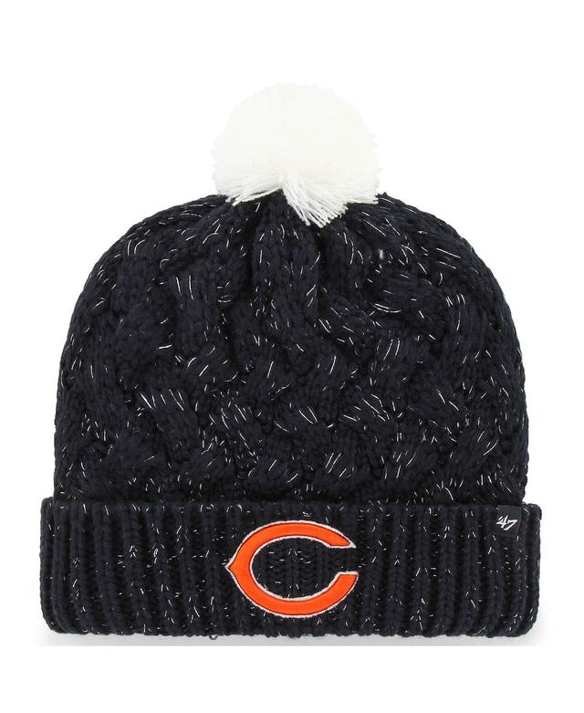 Womens Navy Chicago Bears Fiona Logo Cuffed Knit Hat with Pom Product Image