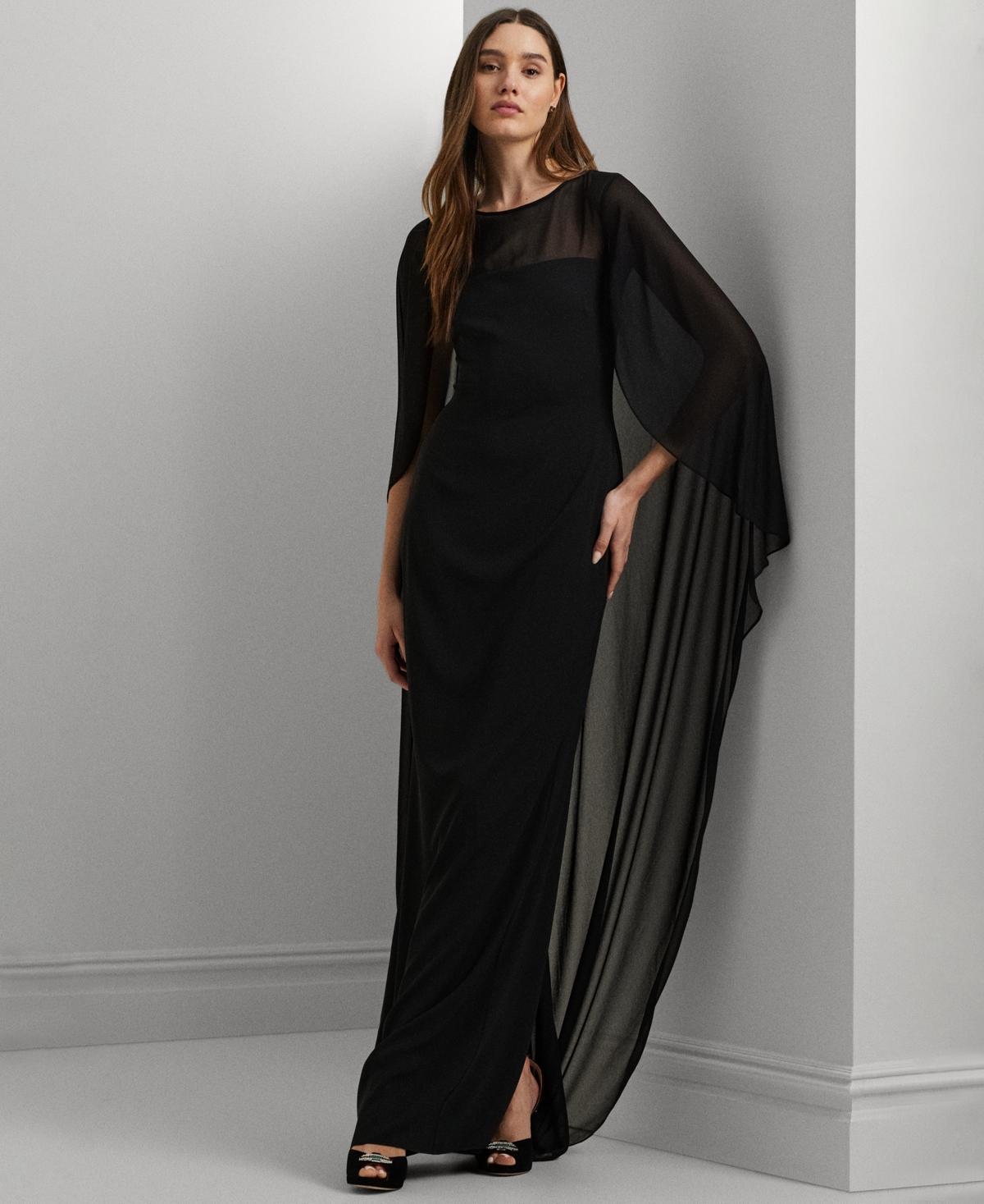 Lauren Ralph Lauren Womens Cape Column Gown Product Image