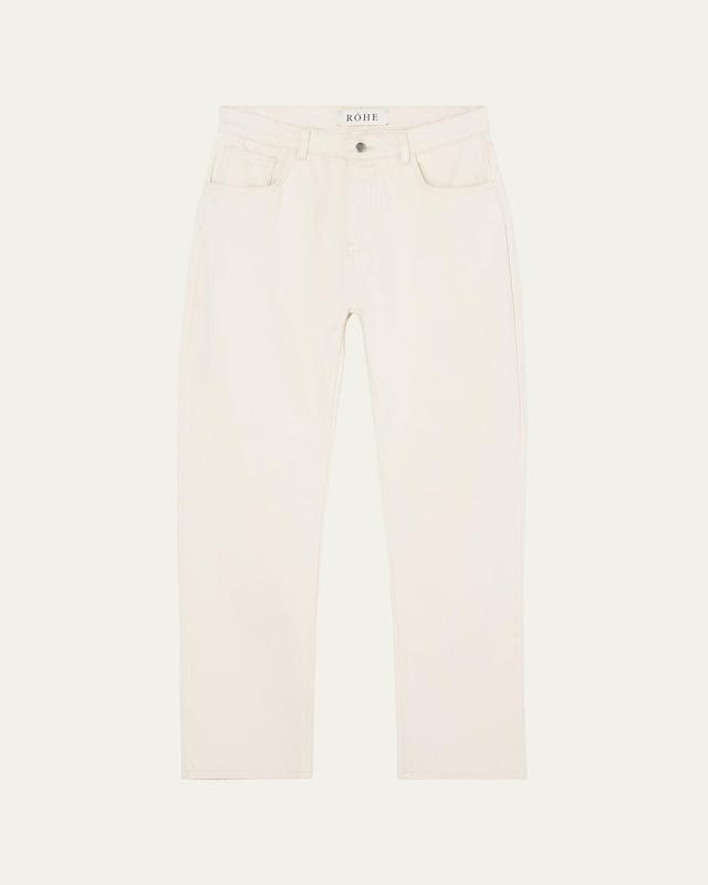 Mens Ecru Straight-Leg Jeans Product Image