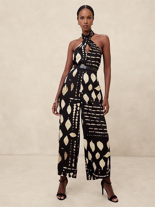 Wrap-Halter Jumpsuit Product Image