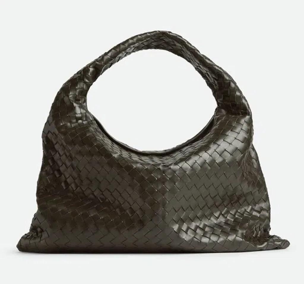 BOTTEGA VENETA Large Hop Leather Shoulder Bag In Green Product Image