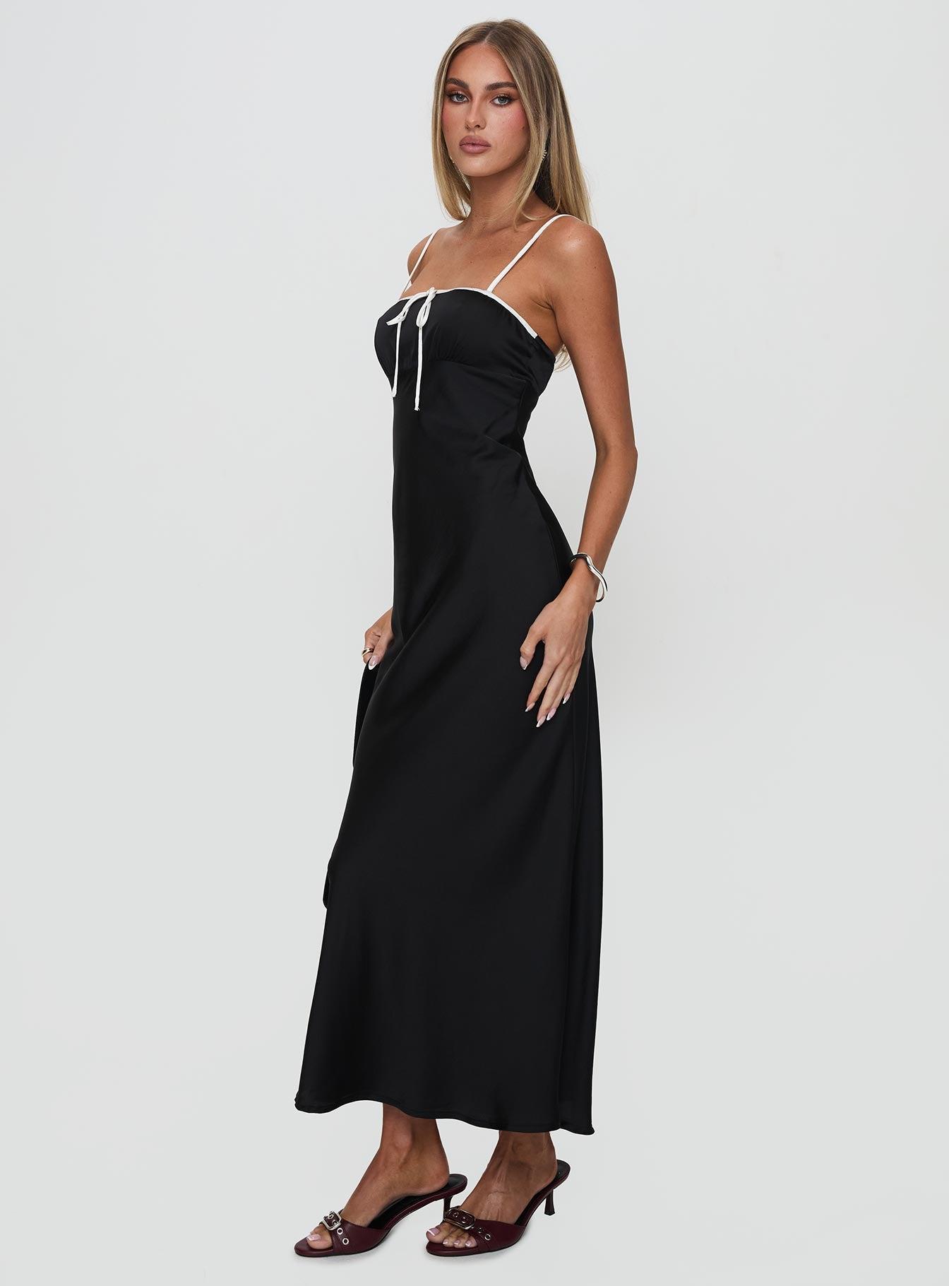 Vasiliki Maxi Dress Black / White Product Image