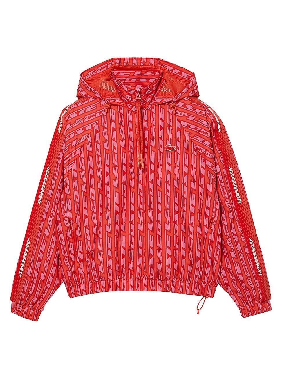 Womens Printed Hooded Parka Jacket Product Image