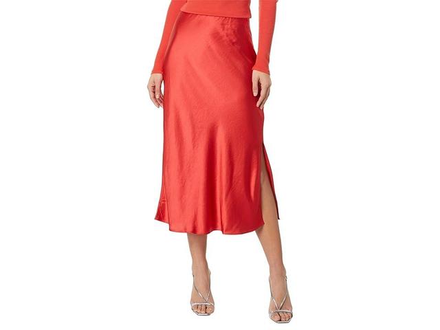 Madewell The Layton Midi Slip Skirt (Bright Poppy) Women's Skirt Product Image