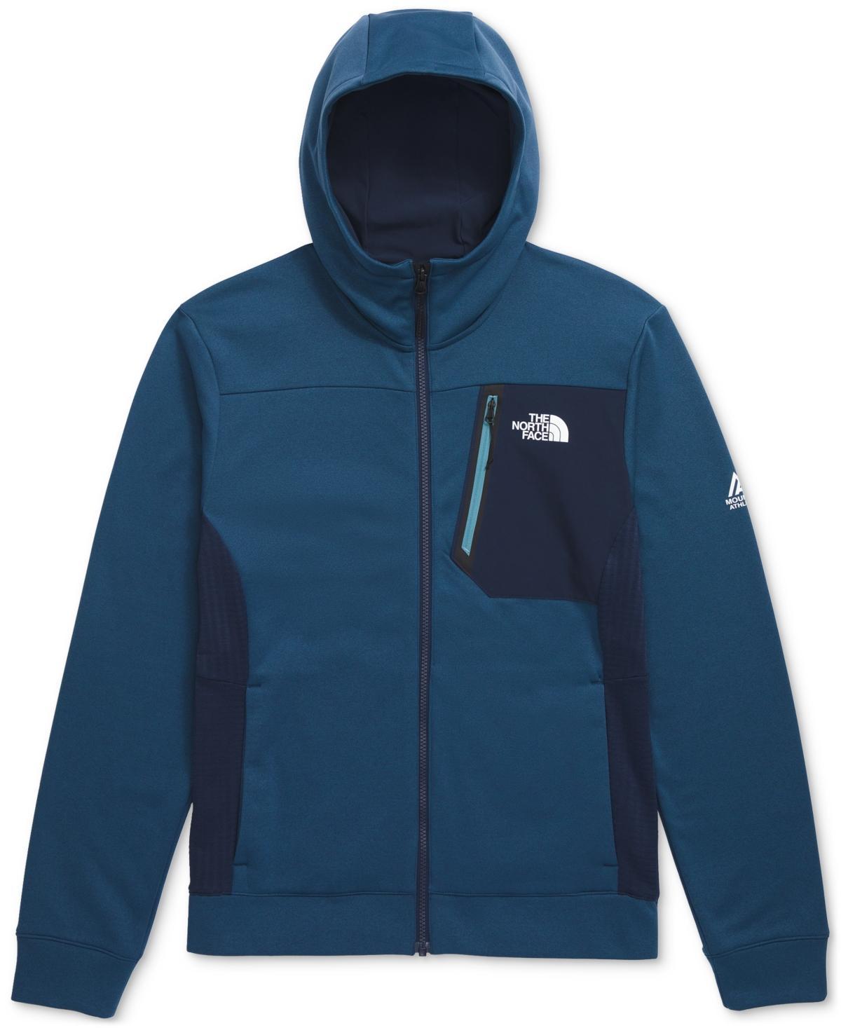 The North Face Mens Mountain Athletics Full Zip Fleece Jacket - Clay Grey Product Image