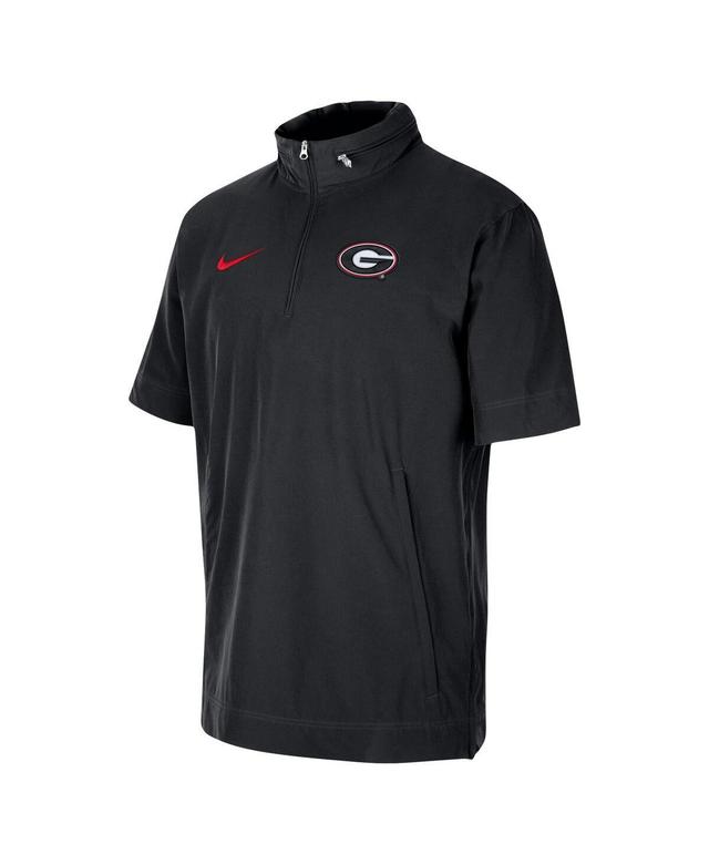 NIKE Orange Clemson Tigers Coaches Half-zip Short Sleeve Jacket Product Image