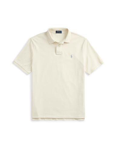 POLO RALPH LAUREN Man Polo Shirt Cream Size Xxl Cotton In White Product Image