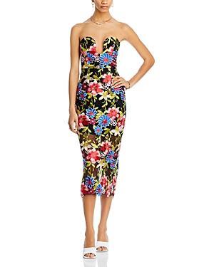 Womens Artem Embroidered Strapless Midi-Dress Product Image