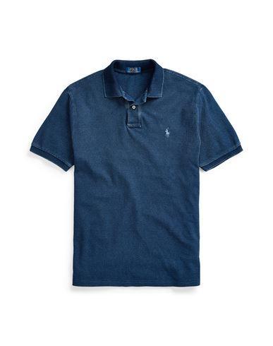 POLO RALPH LAUREN Man Polo Shirt Navy Blue Size Xxl Cotton Product Image