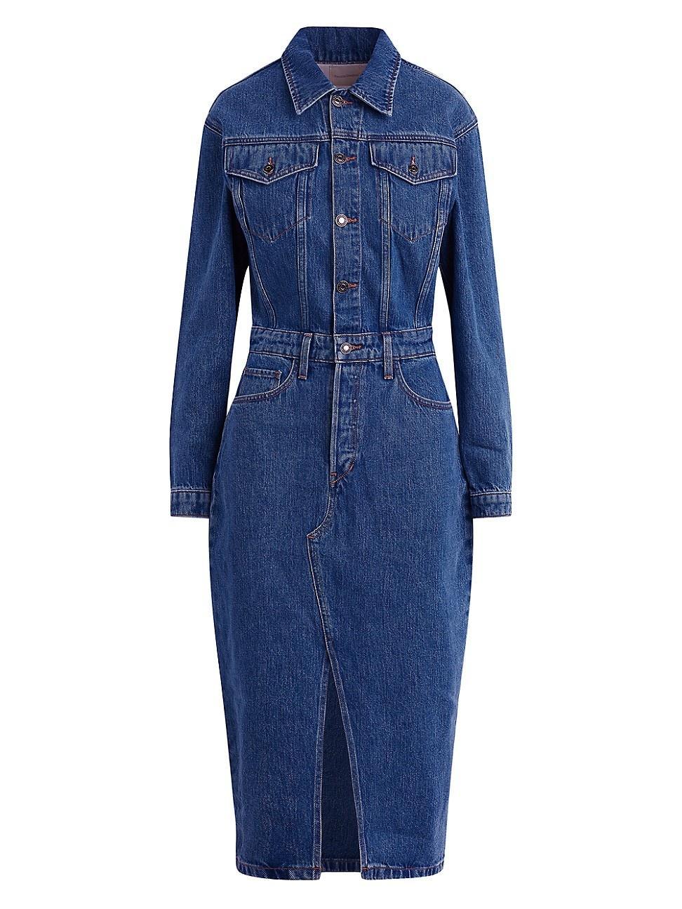 Womens The City Denim Shirtdress Product Image