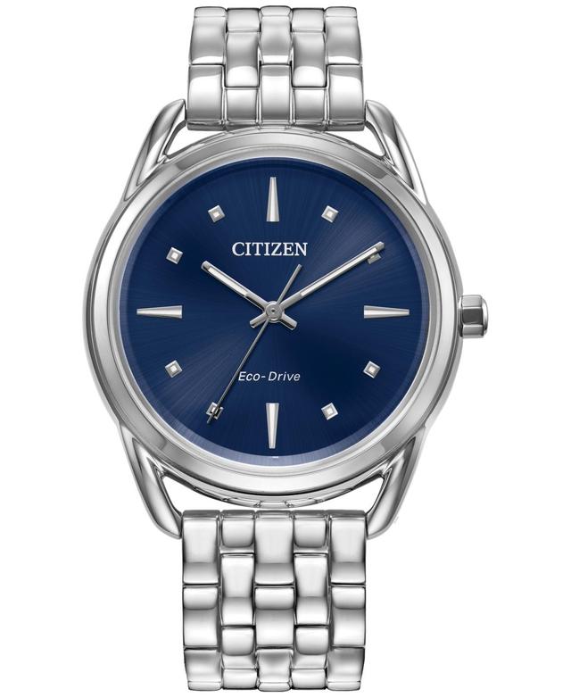 Drive from Citizen Womens Silver Tone Stainless Steel Bracelet Watch Fe7090-55l, One Size Product Image