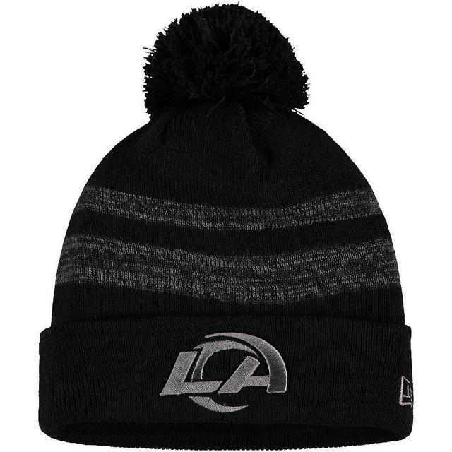 Mens New Era Los Angeles Rams Logo Dispatch Cuffed Knit Hat with Pom Product Image