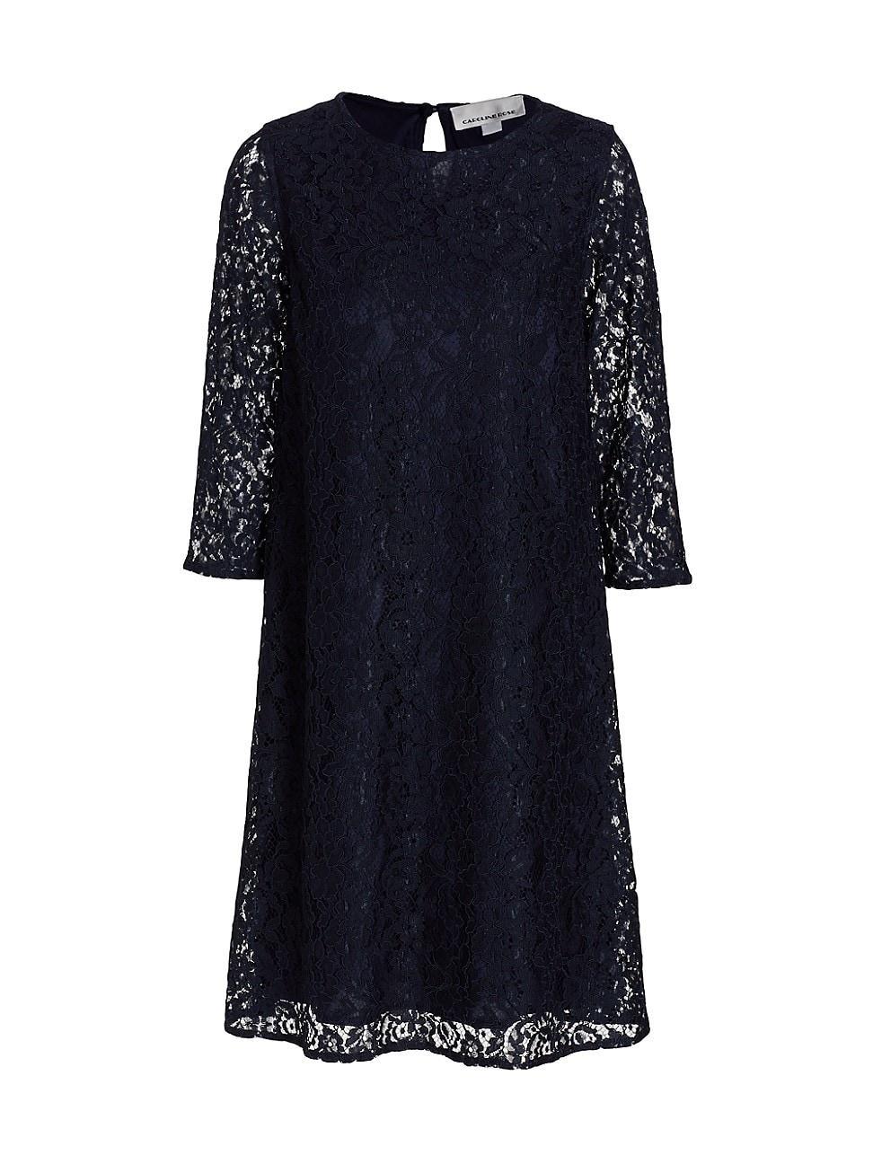 Womens Flora Lace Knit Swing Dress Product Image