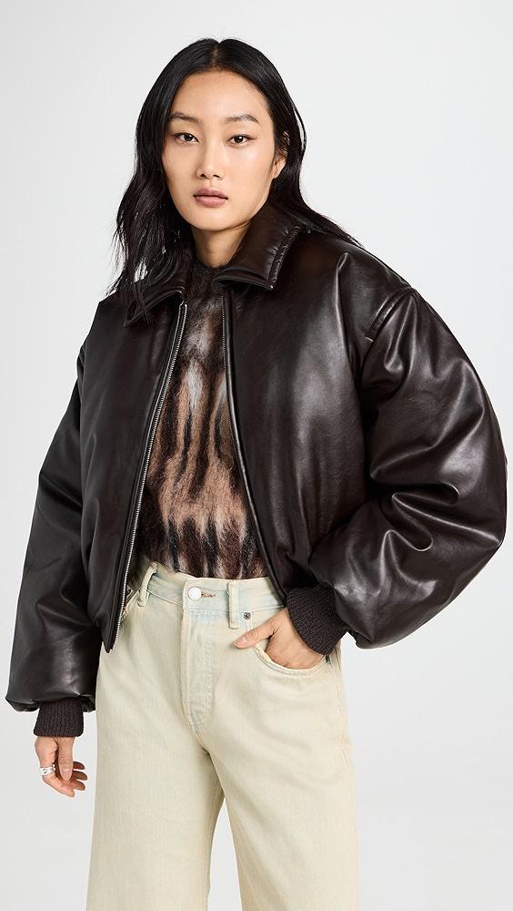 Acne Studios Faux Leather Bomber Jacket | Shopbop product image