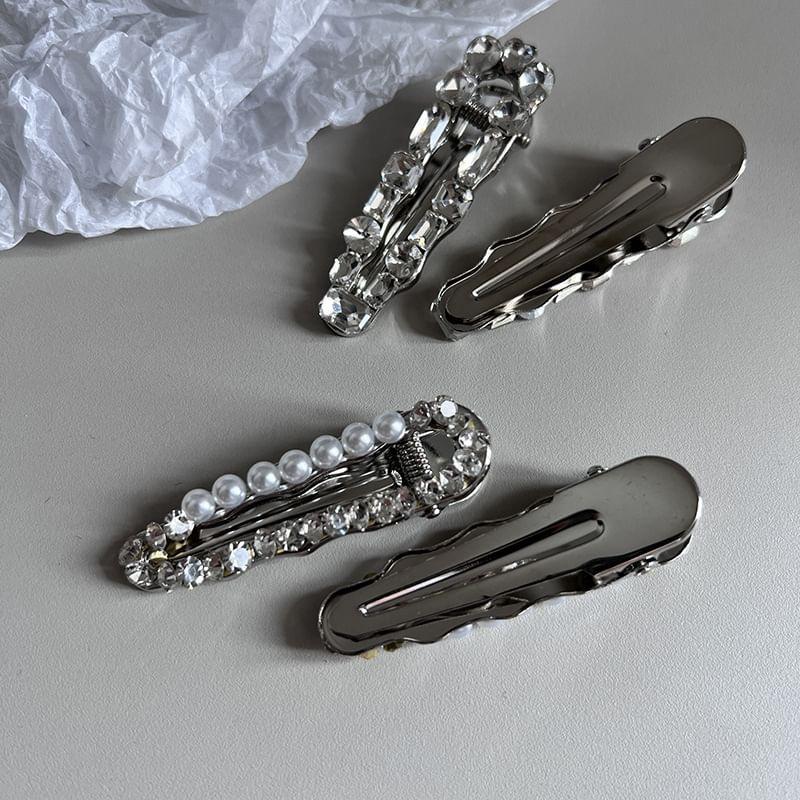 Rhinestone / Faux Pearl Alloy Hair Clip Product Image