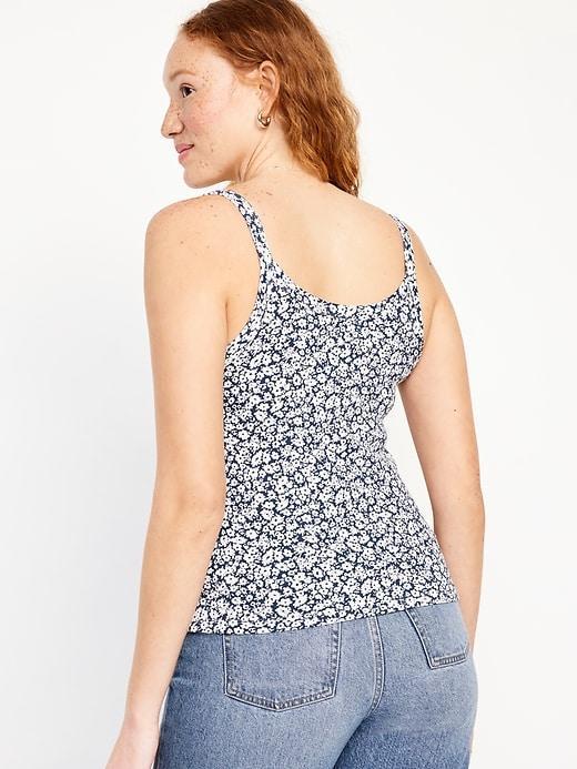 Fitted Rib-Knit Tank Top Product Image