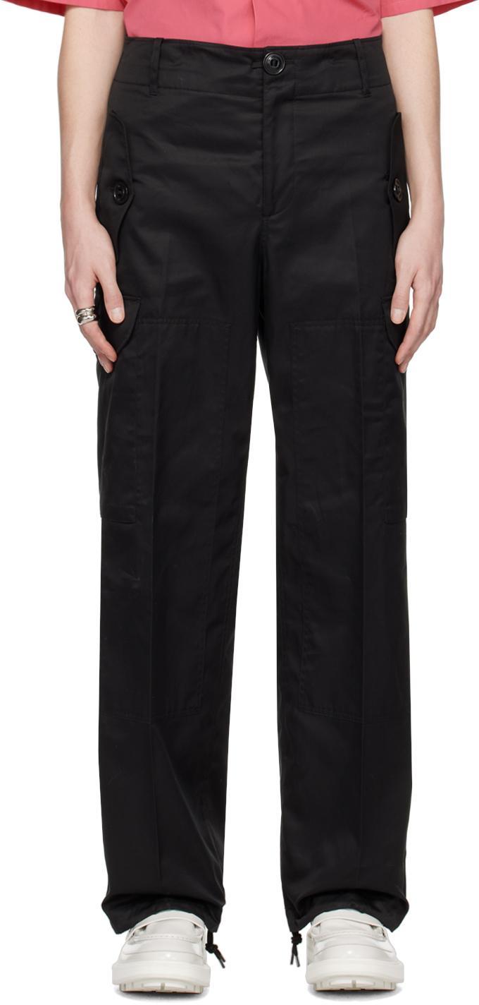 Cotton Cargo Pants In 1000 Black Product Image