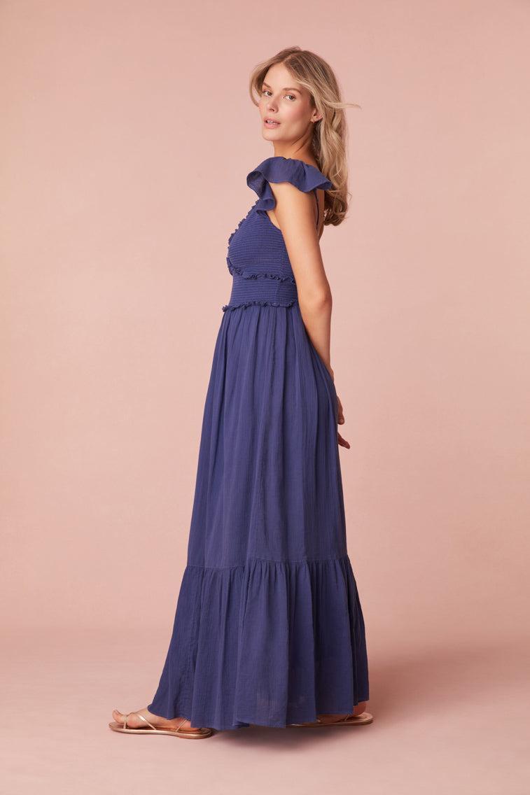 Katina Cotton Maxi Dress - STRAWBERRY MOON Product Image