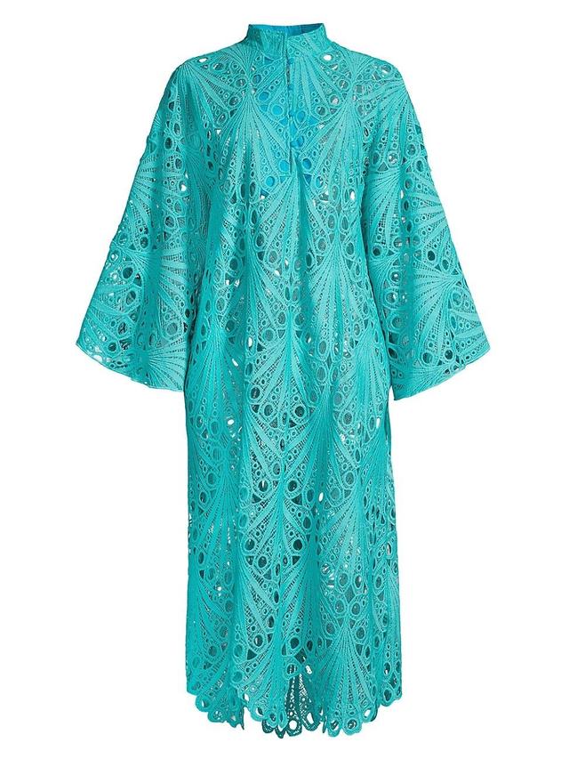 Womens Shell Lace Caftan-Style Dress Product Image