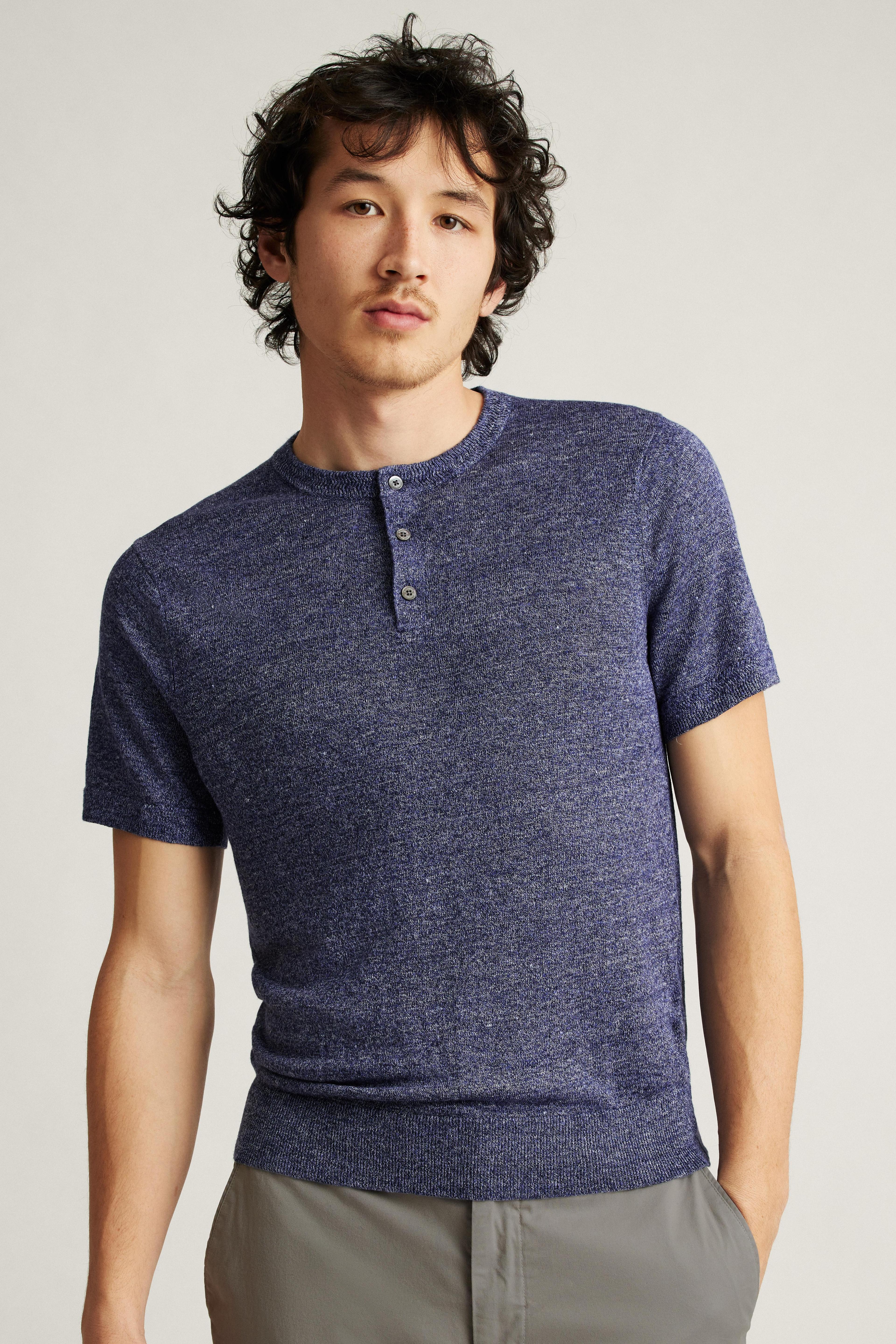 Italian Linen Henley Product Image