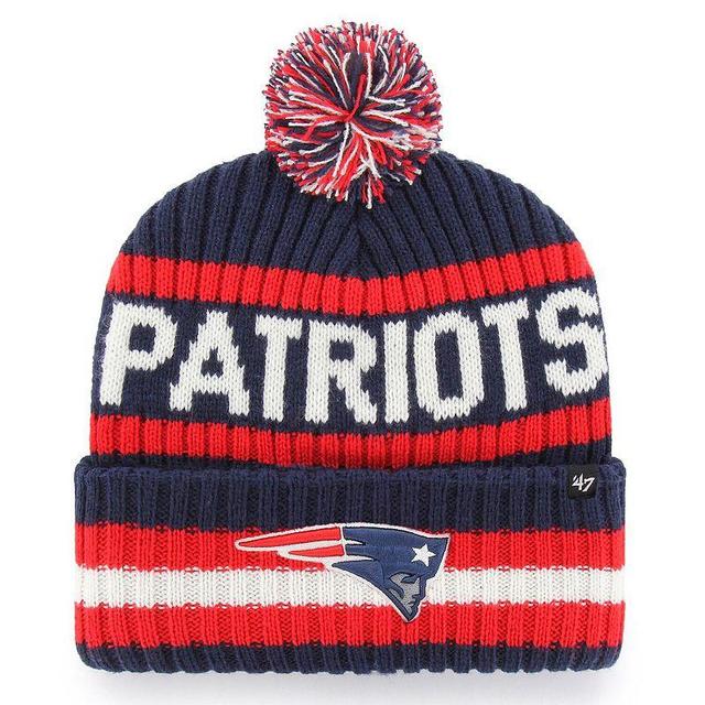 Mens 47 New England Patriots Bering Cuffed Knit Hat with Pom, Blue Product Image