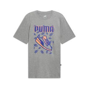 PUMA Sneakers Graphic Men's T-Shirt in Medium Grey Heather Product Image