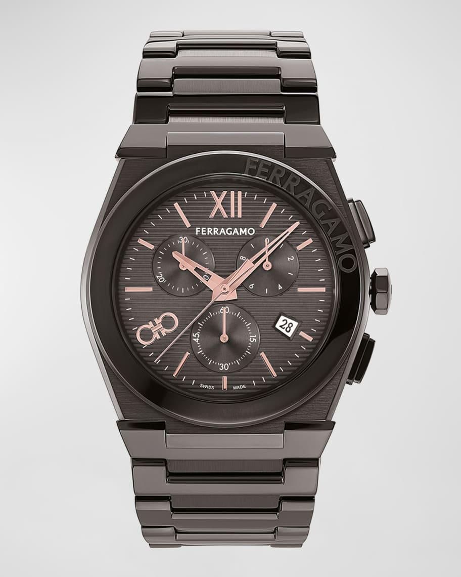 Men's Vega Chrono IP Gunmetal Bracelet Watch, 42mm Product Image