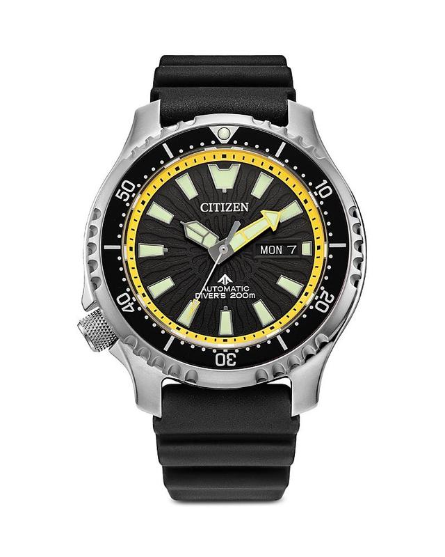 Men's Citizen Promaster Dive Automatic Black Strap Watch with Black Dial (Model: Ny0130-08E) Product Image