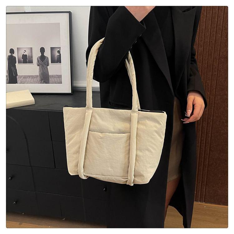 Plain Panel Padded Tote Bag Product Image