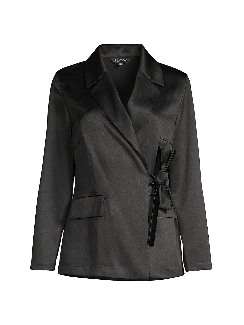 Misook Side Tie Satin Blazer Product Image