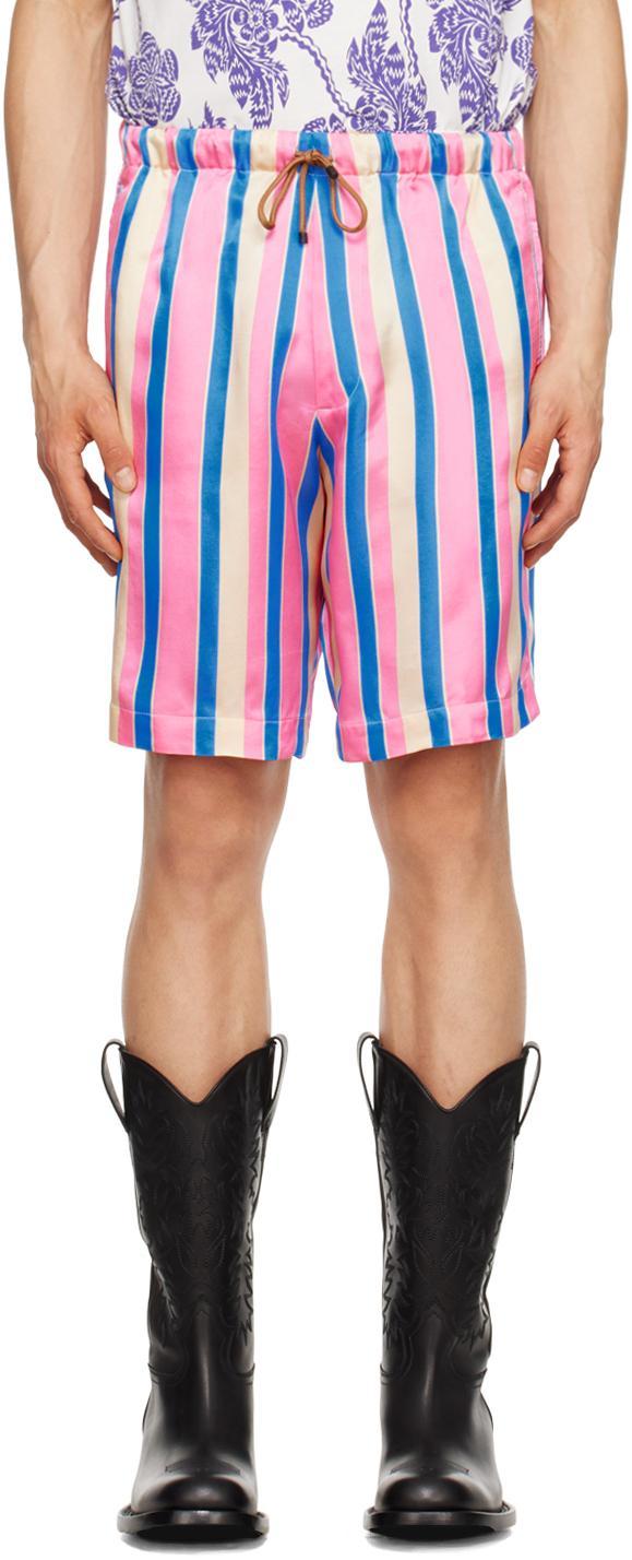 Striped Piperi Shorts In Pink Product Image